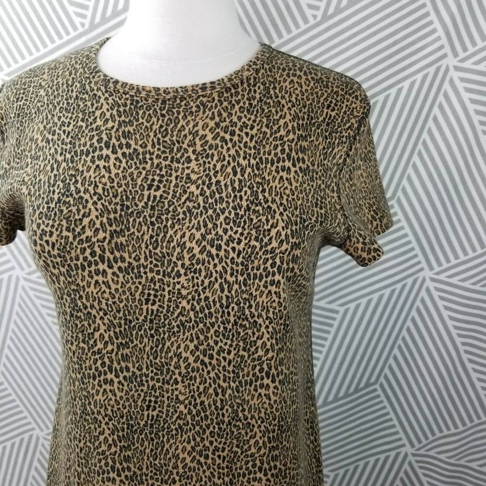 Jones NY Leopard Dress Size Large Petite stretch - Picture 2 of 5